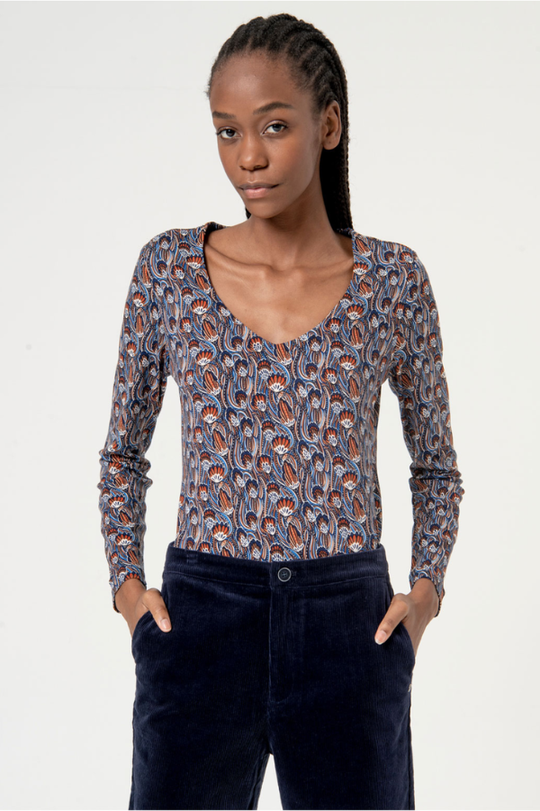 Surkana Floral Print Top