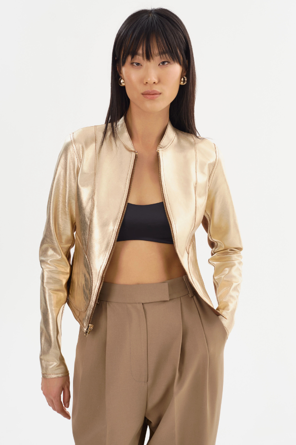 Lamarque Chapin Reversible Bomber Jacket