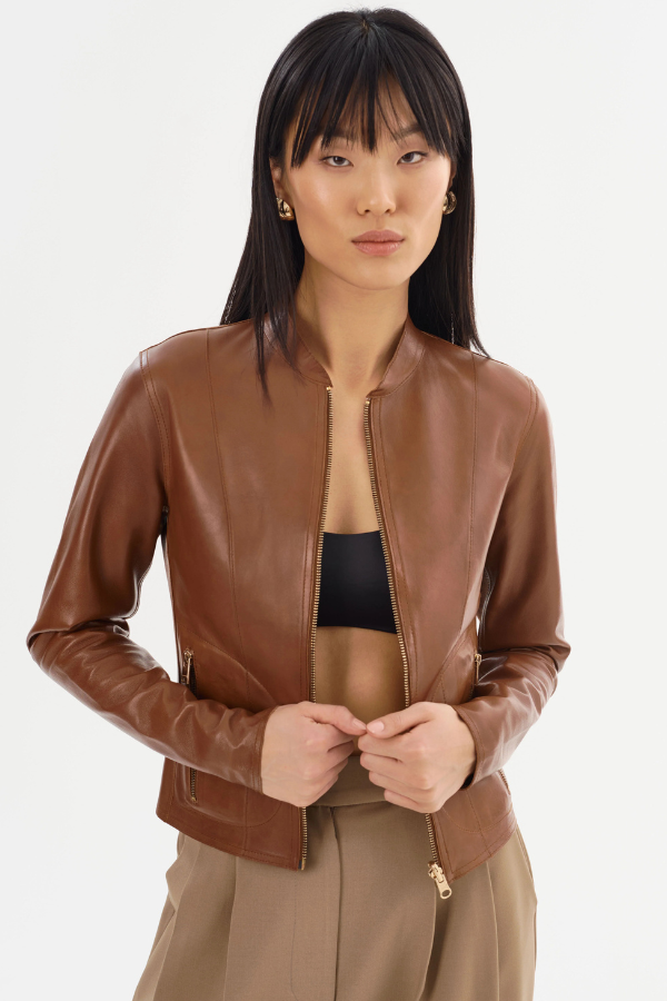 Lamarque Chapin Reversible Bomber Jacket