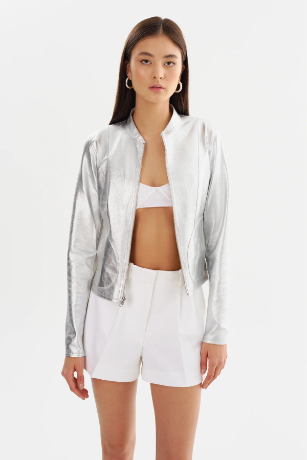 Lamarque Chapin Reversible Bomber Jacket