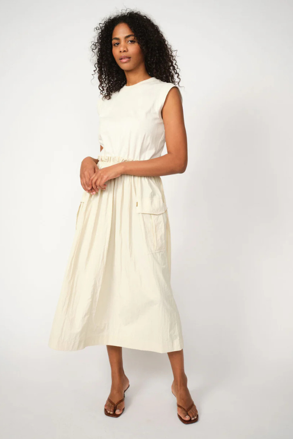 Mos Mosh Two-Tone Mix Media Dress