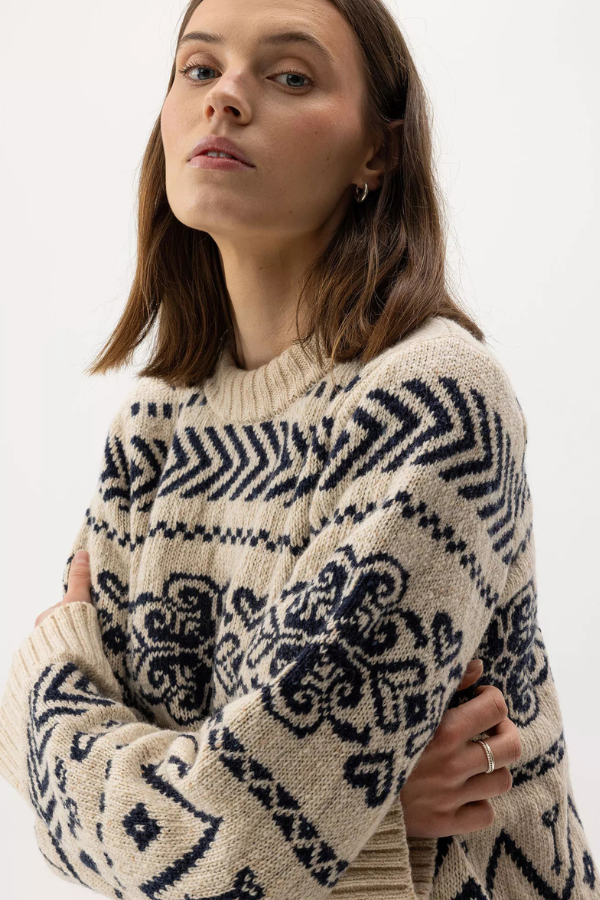 Holebrook Magda Crew Neck Print Sweater
