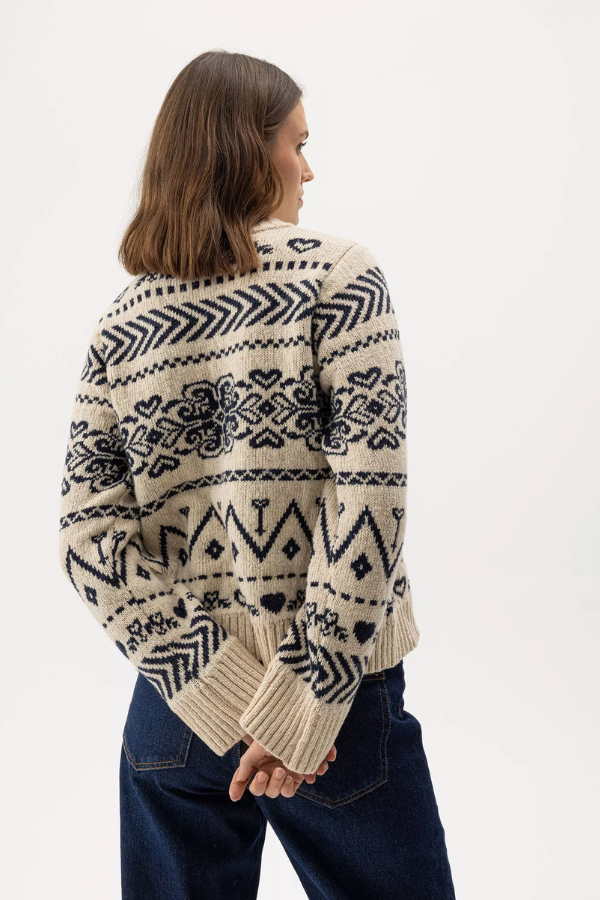 Holebrook Magda Crew Neck Print Sweater
