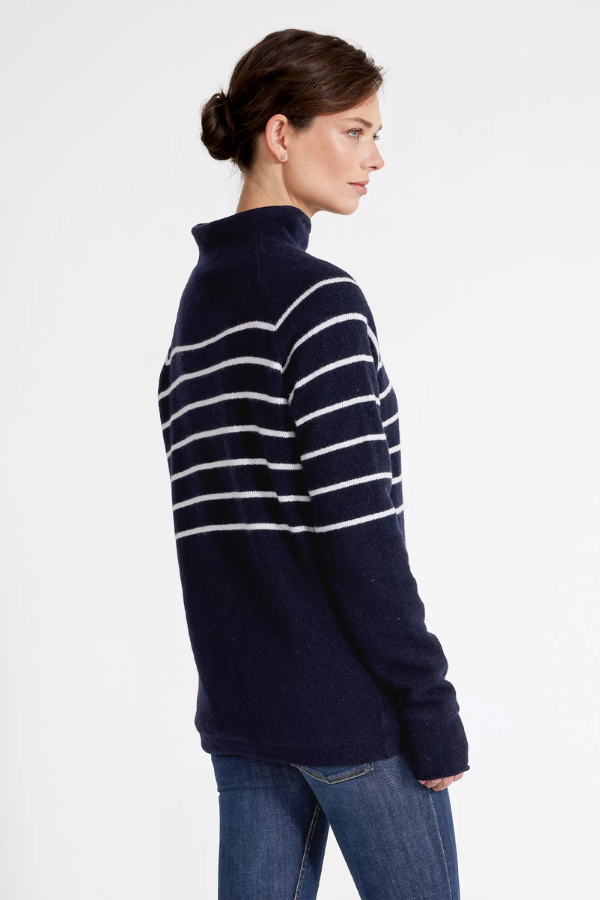 Holebrook Martina Striped Funnel Neck Sweater