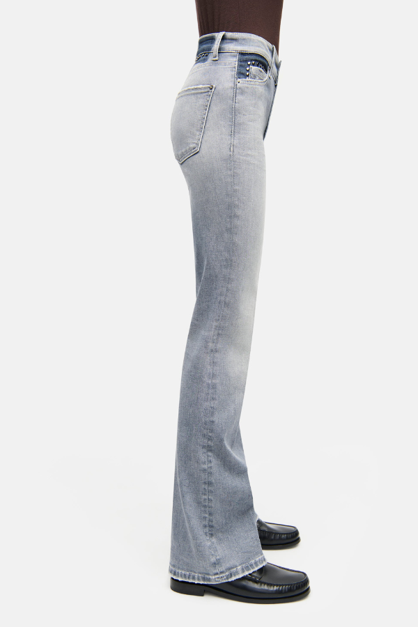 Cambio Paris Flared Pocket Studs Jean