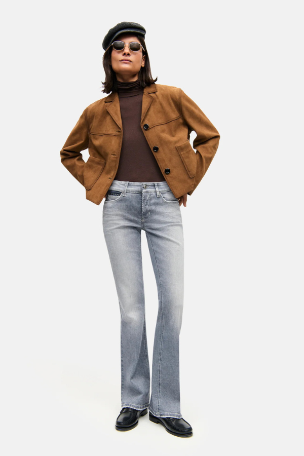 Cambio Paris Flared Pocket Studs Jean