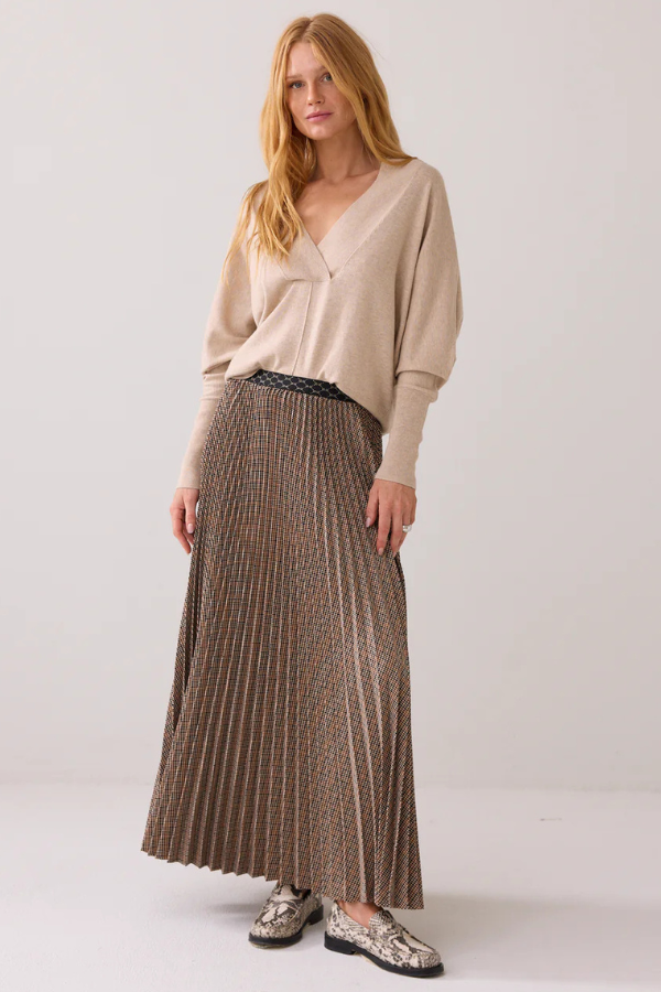 Summum Plisse Plaid Skirt