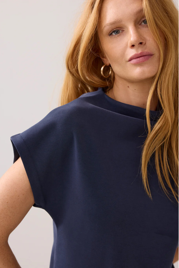 Summum Scuba Cap Sleeve Top