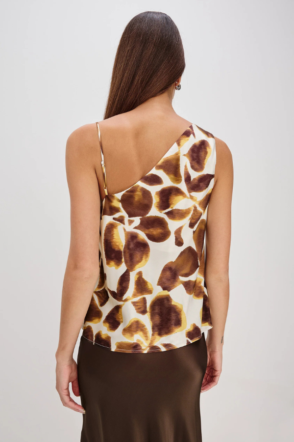 Rails Sleeveless Print Satin Top