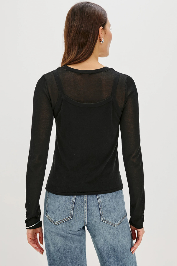 Rails Sheer Long Sleeve Top