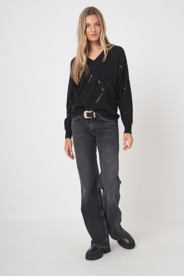 Repeat V-Neck Cashmere Sweater