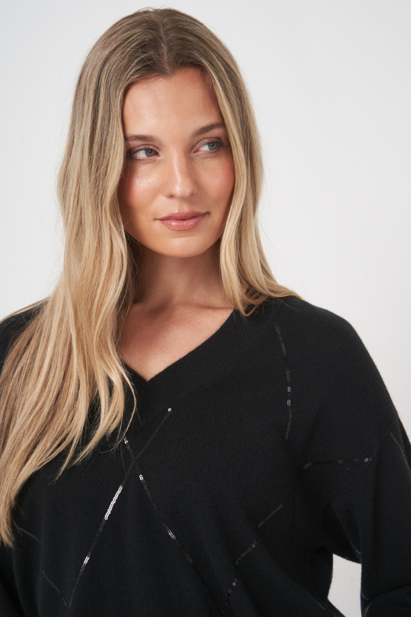 Repeat V-Neck Cashmere Sweater