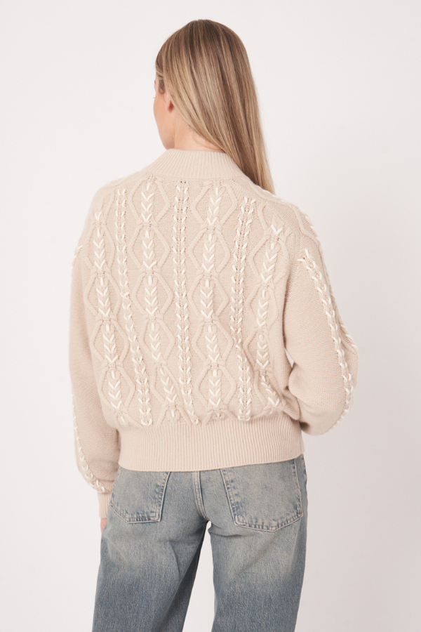 Repeat Wool Cable Knit Sweater