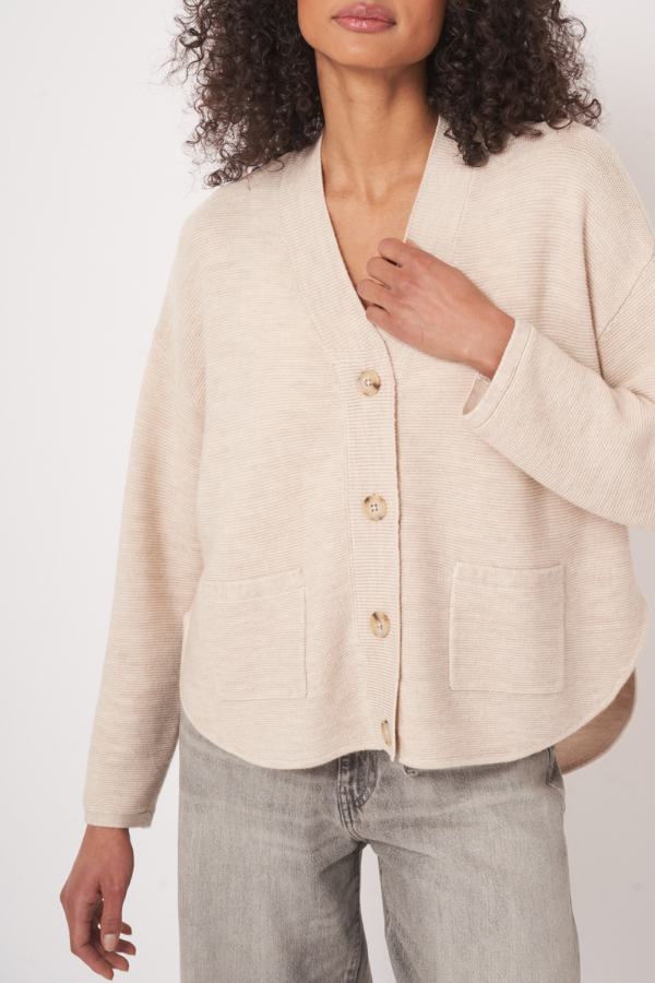 Repeat V-Neck Wool Cardigan (Available in Two Colours)