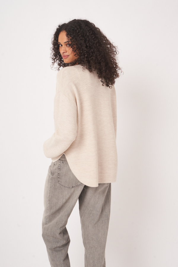Repeat V-Neck Wool Cardigan (Available in Two Colours)