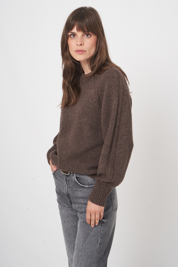 Repeat Balloon Sleeve Wool Sweater