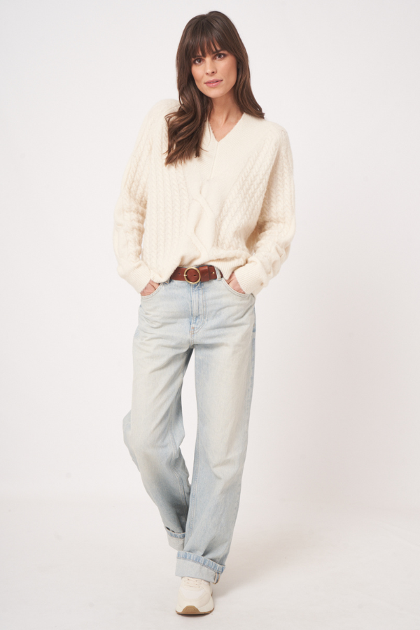 Repeat Wool V-Neck Knit Sweater