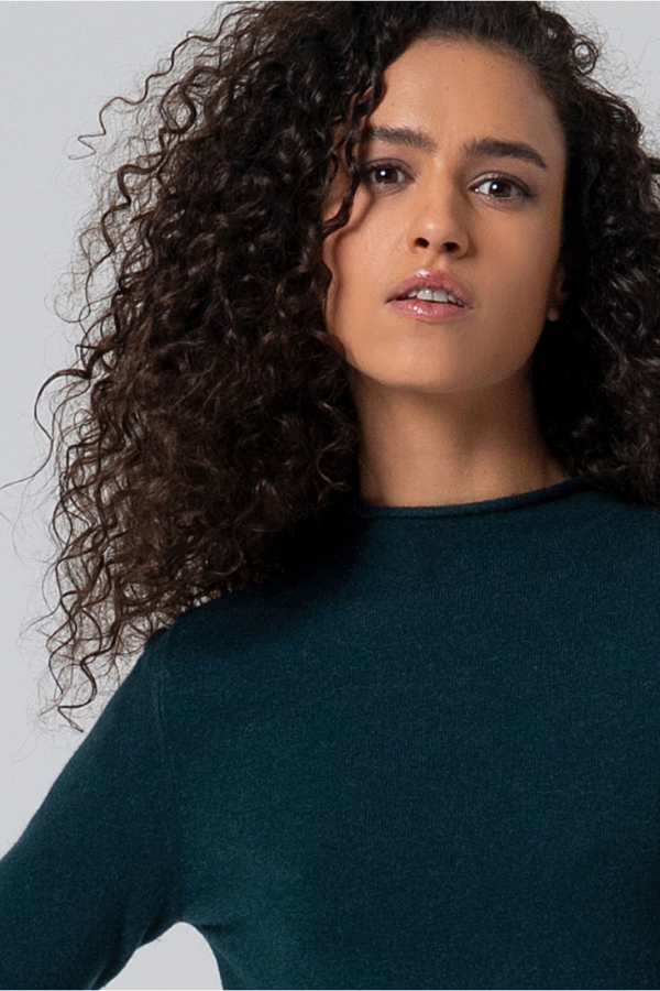 Surkana Mock Neck Knit Sweater