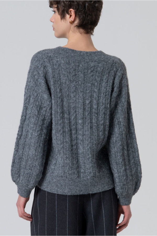 Surkana Cable Knit V-Neck Sweater (Available in Two Colours)