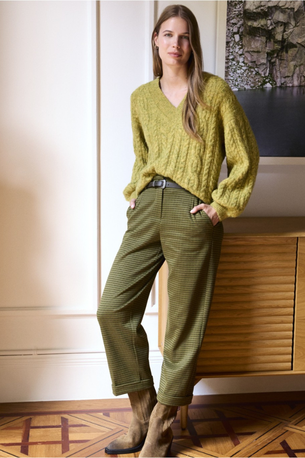 Surkana Cable Knit V-Neck Sweater (Available in Two Colours)