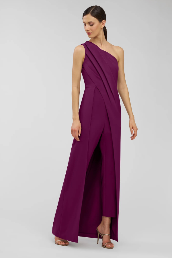 Kay Unger Elise One Shoulder Jumpsuit