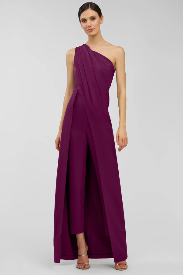Kay Unger Elise One Shoulder Jumpsuit