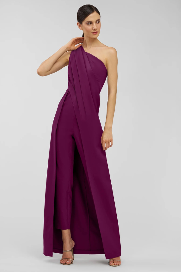 Kay Unger Elise One Shoulder Jumpsuit