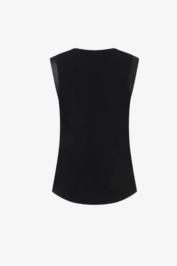 Iris Setlakwe Vegan Leather V-Neck Top