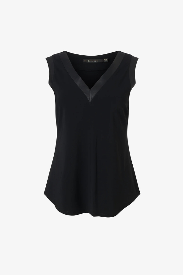 Iris Setlakwe Vegan Leather V-Neck Top
