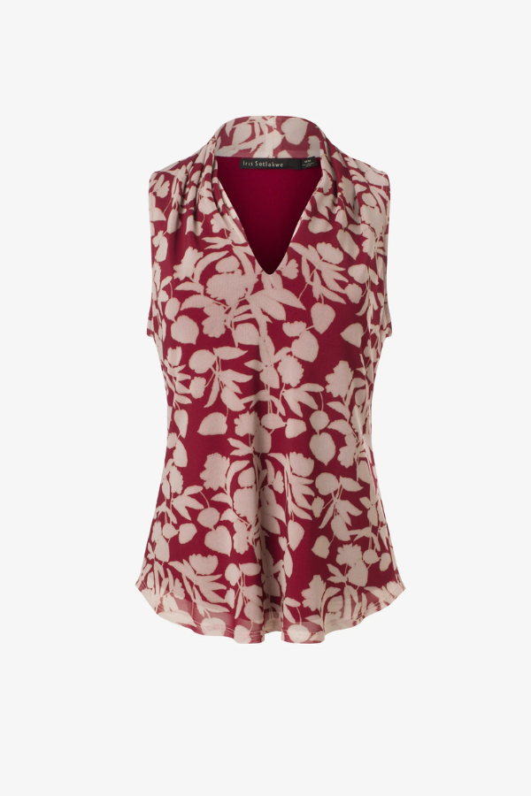 Iris Setlakwe Printed Mesh V-Neck Top