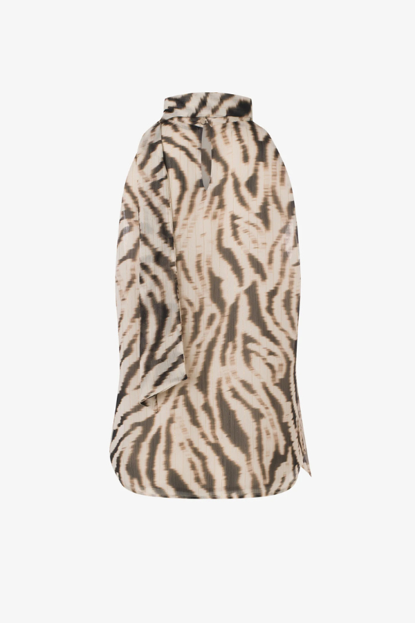 Iris Setlakwe Print Blouse With Scarf