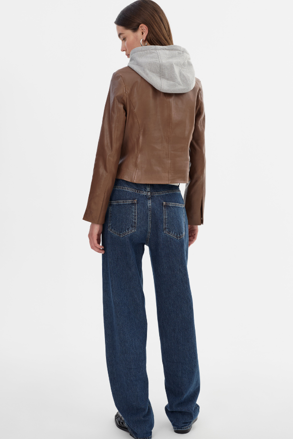 Lamarque Leather Jacket With Hood