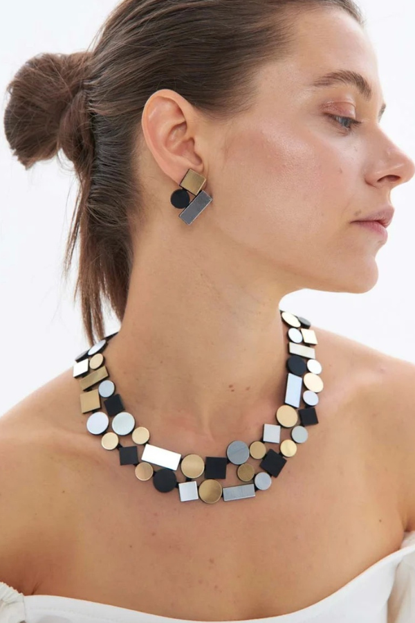 Bauhaus Double Layer Necklace
