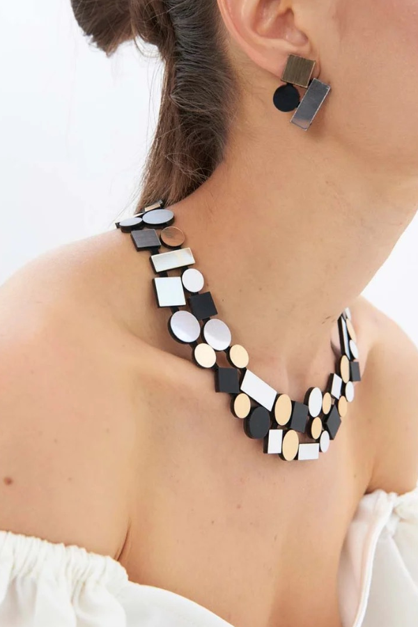 Bauhaus Double Layer Necklace