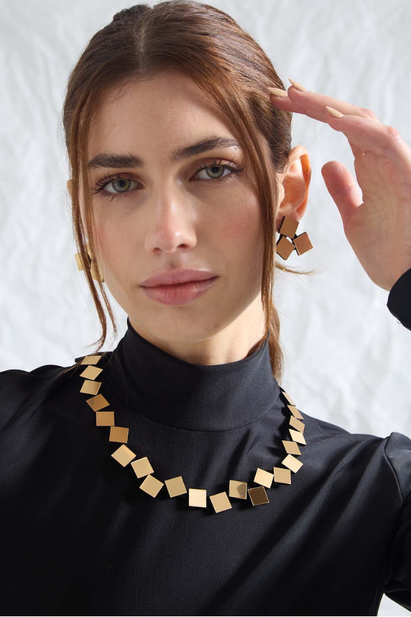Bauhaus Squares Necklace