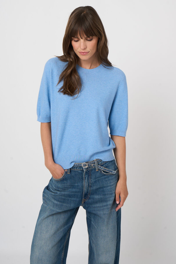 Repeat 3/4 Sleeve Knit Sweater (Available in Two Colours)