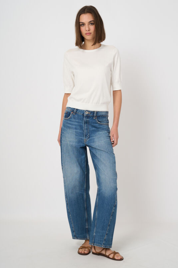 Repeat 3/4 Sleeve Crew Knit Sweater