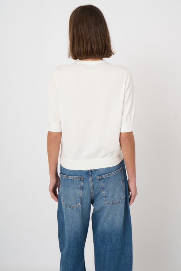 Repeat 3/4 Sleeve Crew Knit Sweater