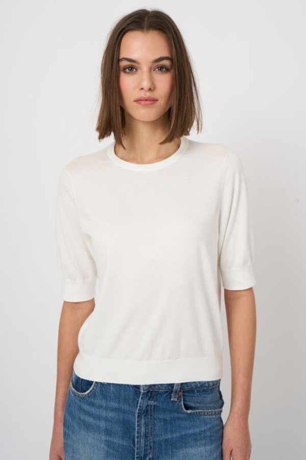 Repeat 3/4 Sleeve Crew Knit Sweater