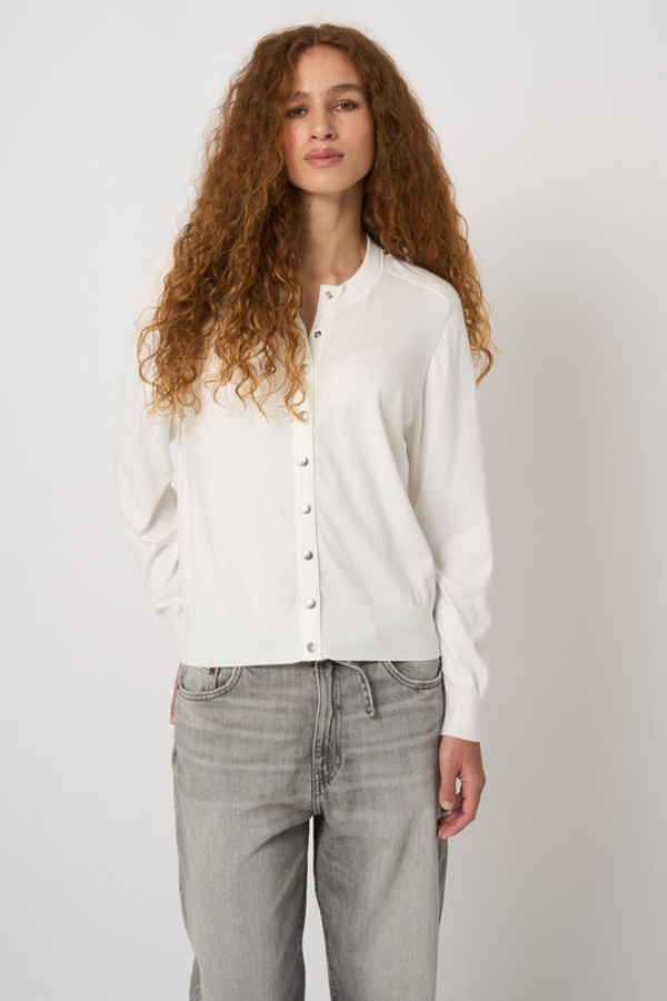 Repeat Cotton Button Cardigan
