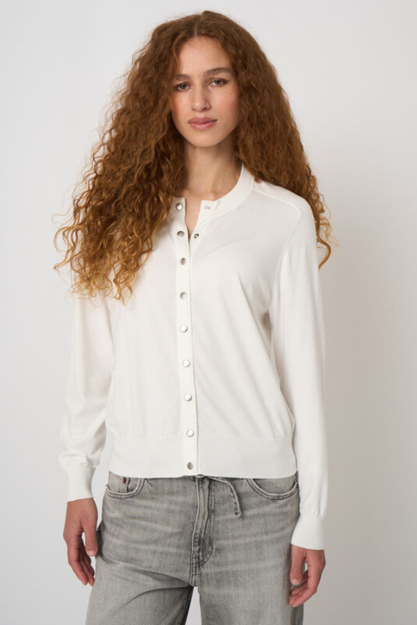 Repeat Cotton Button Cardigan