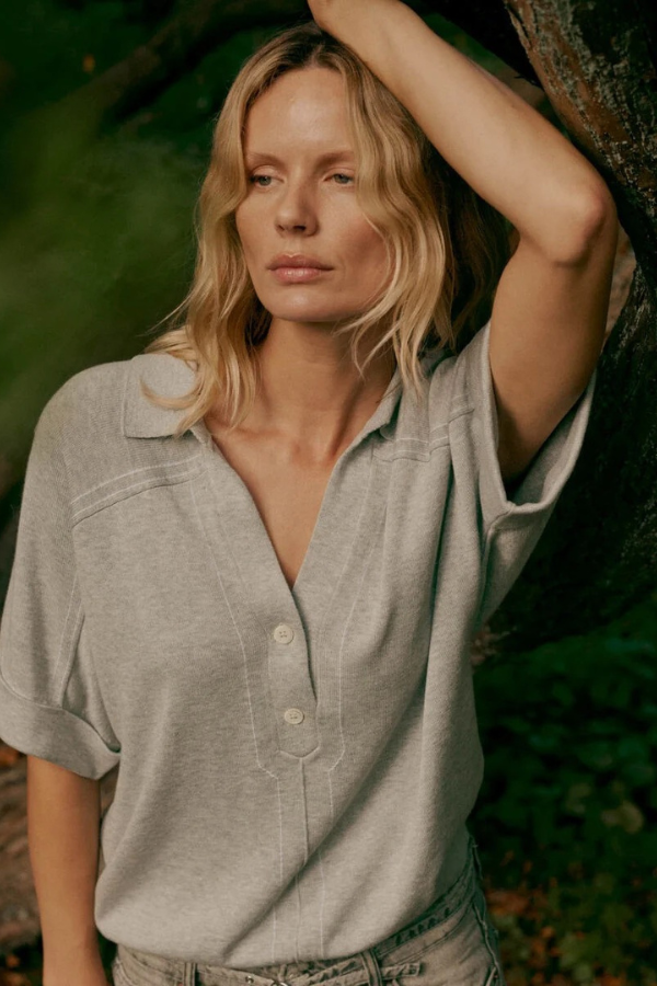 Repeat Knit Polo Sweater (Available in Two Colours)