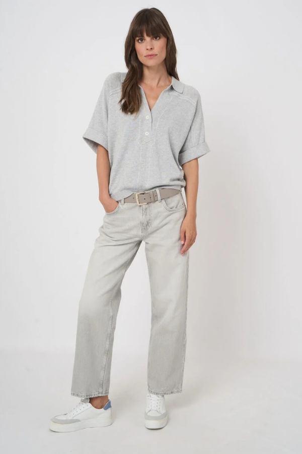 Repeat Knit Polo Sweater (Available in Two Colours)