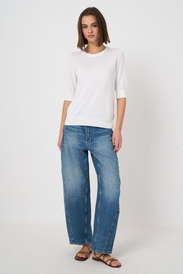 Repeat Short Sleeve Knit Pullover (Available in Four Colours)