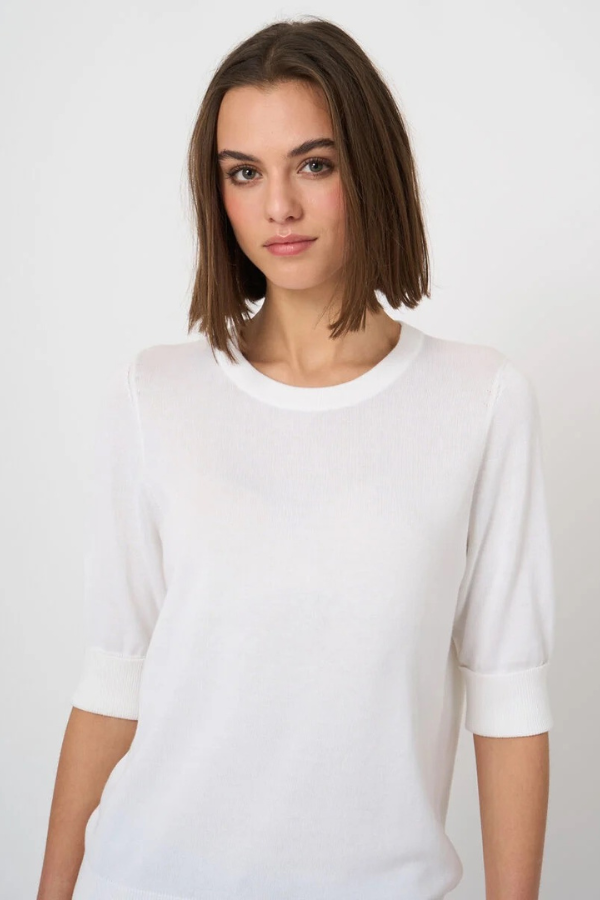 Repeat Short Sleeve Knit Pullover (Available in Four Colours)