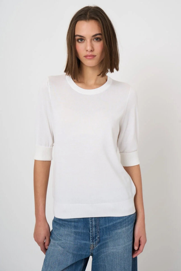 Repeat Short Sleeve Knit Pullover (Available in Four Colours)
