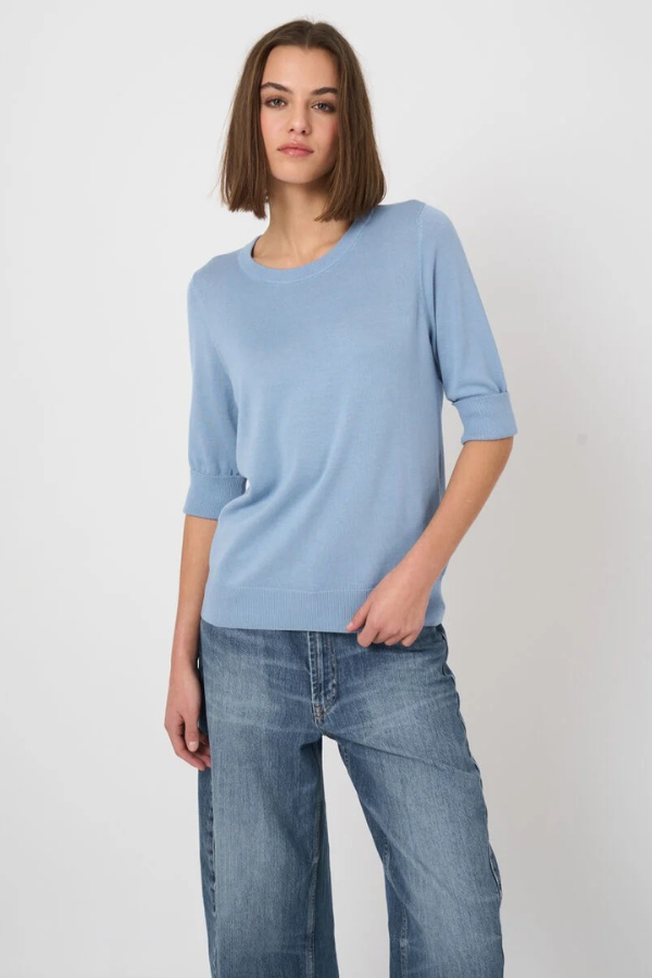 Repeat Short Sleeve Knit Pullover (Available in Four Colours)