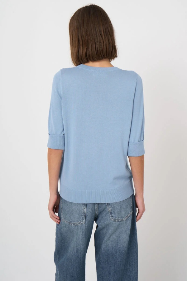 Repeat Short Sleeve Knit Pullover (Available in Four Colours)