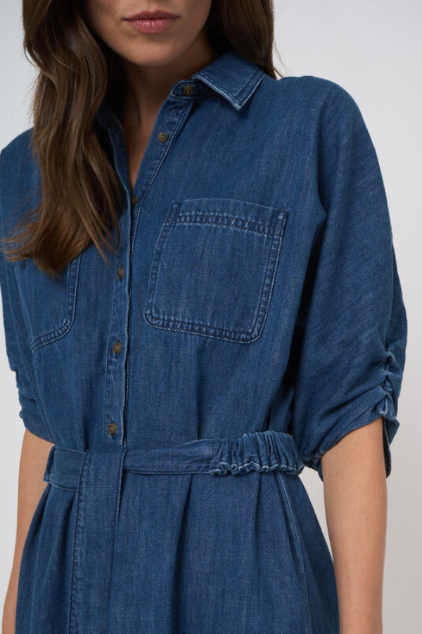 Repeat Cotton Denim Midi Dress