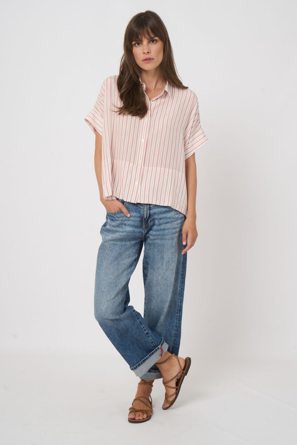 Repeat Striped Silk Blouse
